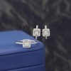 .363 CTW Diamond Ring & Loop Earrings 14K White Gold JS235-WG