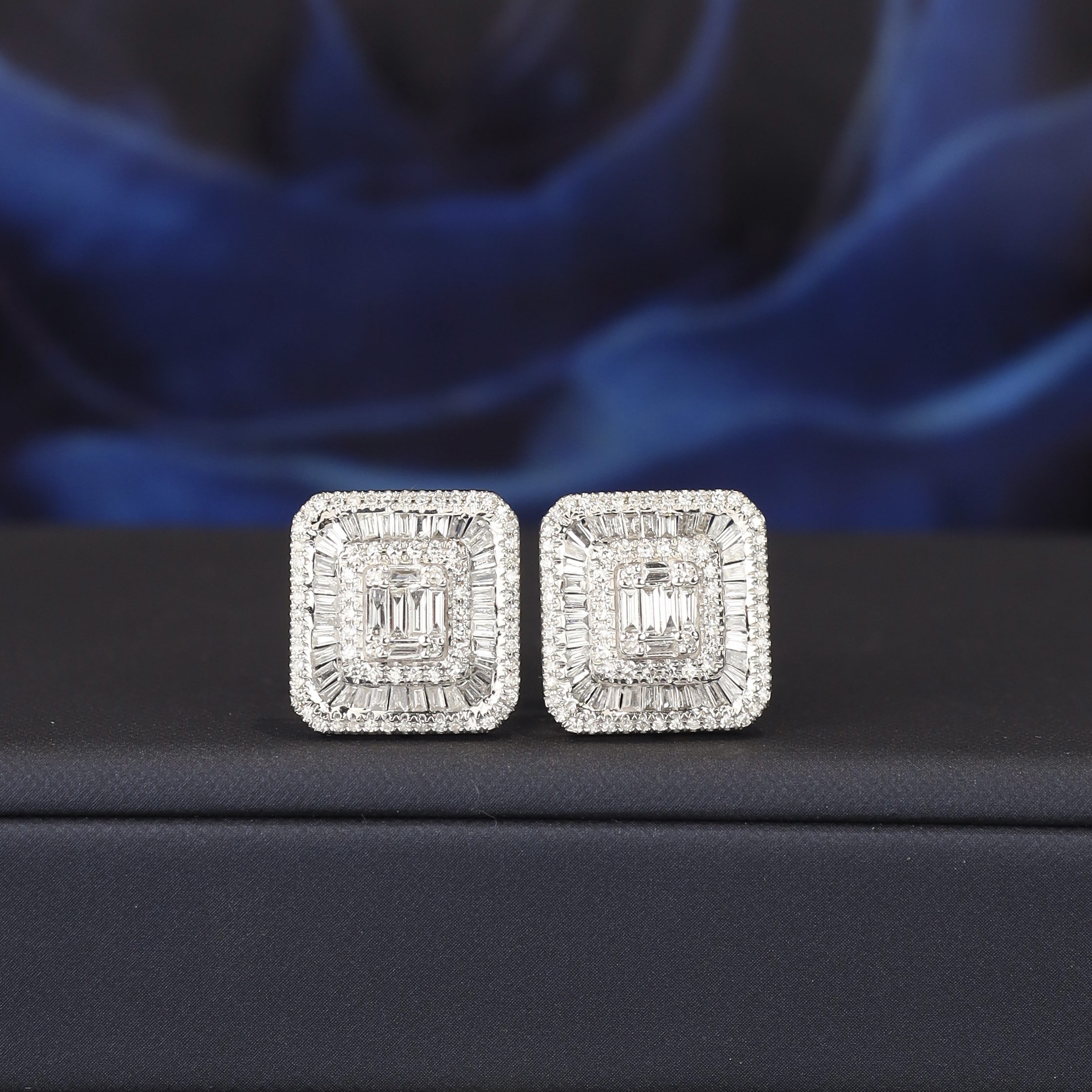 .922 CTW Diamond Stud Earrings 14K White Gold JS238E-WG