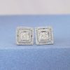 .69 CTW Diamond Stud Earrings 14K White Gold JS241E-WG