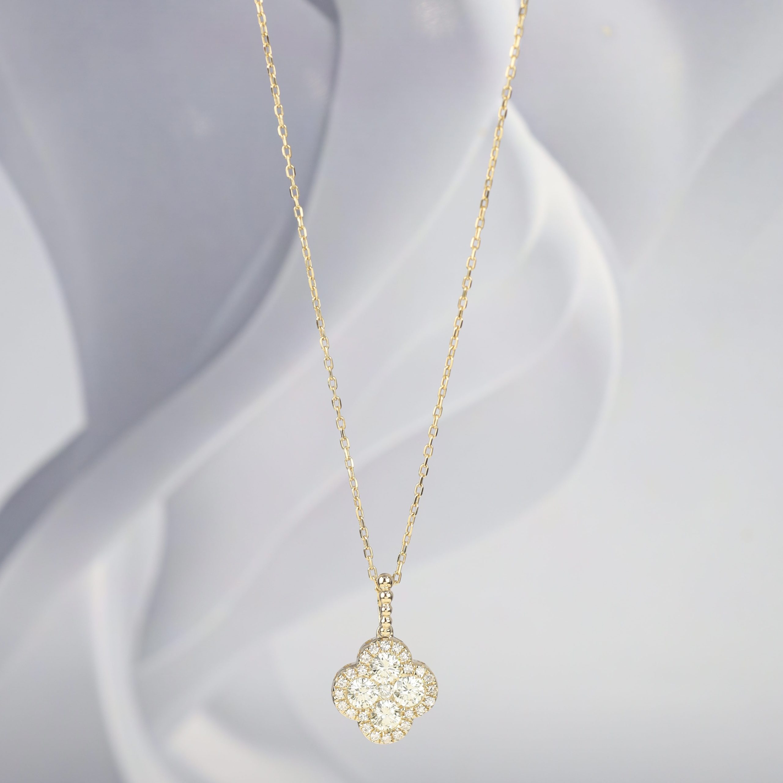 .839 CTW Diamond Necklace 14K Yellow Gold N379-YG