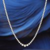 1.50 CTW Diamond Tennis Necklace 14K White Gold N380-WG