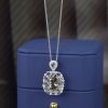 Tanzanite, Sapphire & Diamond Necklace 18K White Gold N384-WG