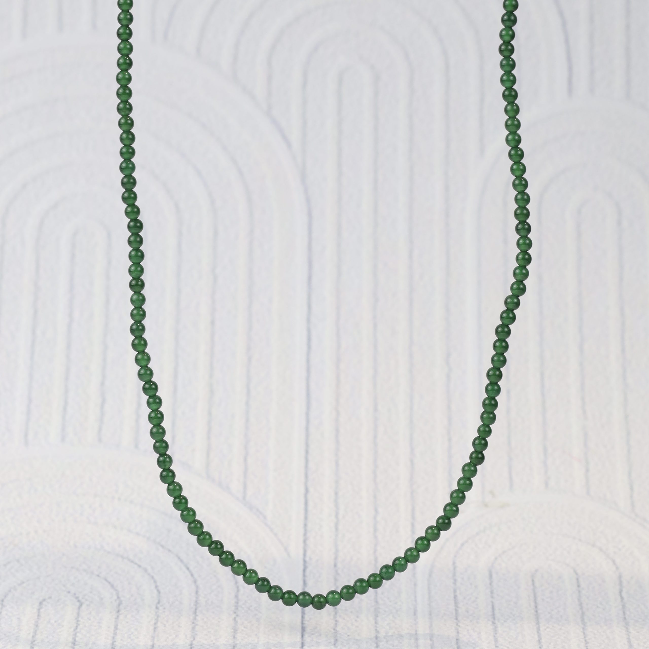 34.15 CTW Jade Necklace 18K White Gold N388-WG