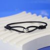 .105 CTW Diamond Bracelet 14K White Gold B102-1 WG (Black)