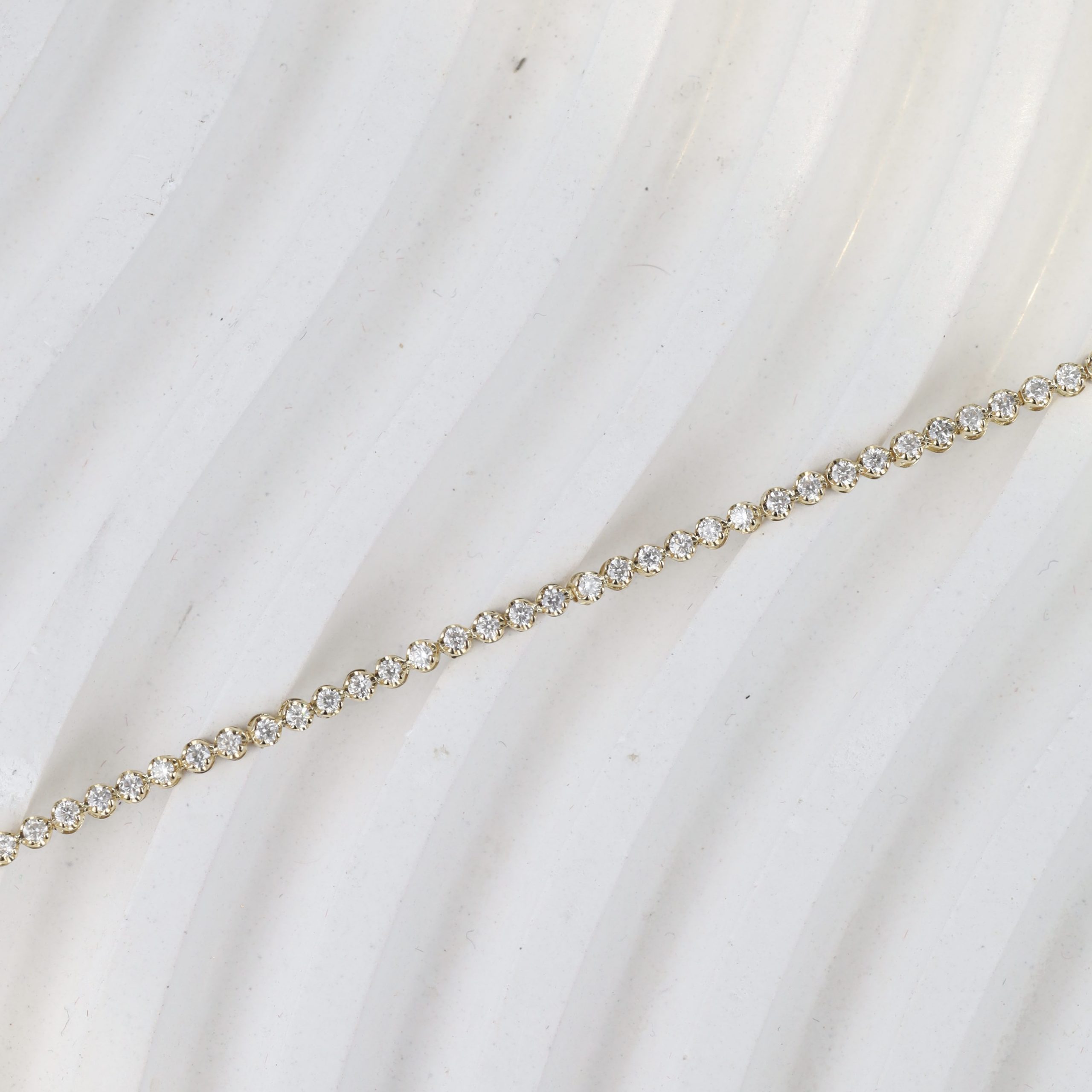 1.00 CTW Diamond Tennis Bracelet 18K Yellow Gold B233-2 YG