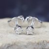 .08 CTW Diamond Stud Earrings 14K White Gold E0188-WG