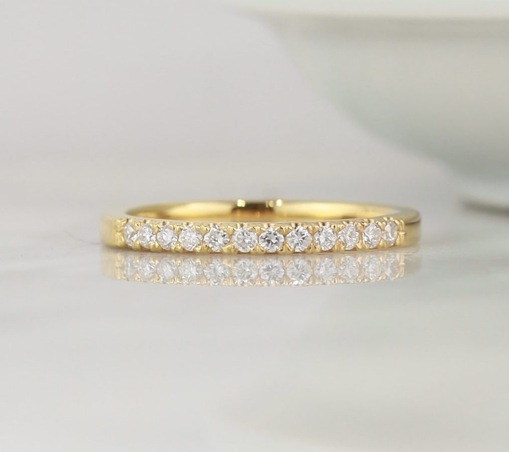 .24 CTW Diamond Half Eternity Ring 18K Yellow Gold HE421-1 YG