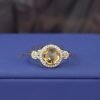 1.25 Carat Sapphire w/ .136 CTW Diamond Ring 14K Yellow Gold JS254R-YG