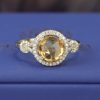 1.25 Carat Sapphire w/ .136 CTW Diamond Ring 14K Yellow Gold JS254R-YG