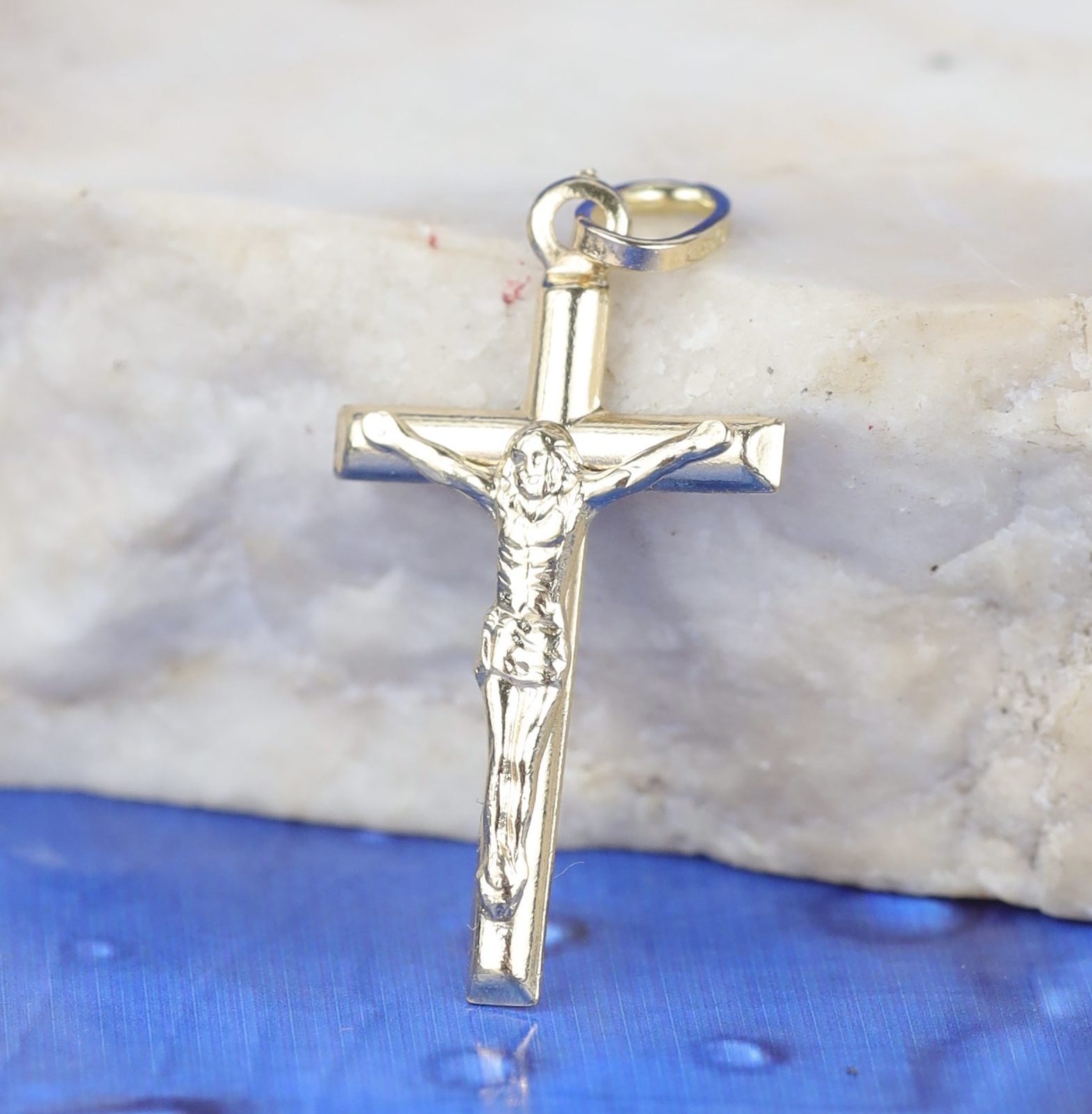 18K Yellow Gold Cross Pendant MP14-1