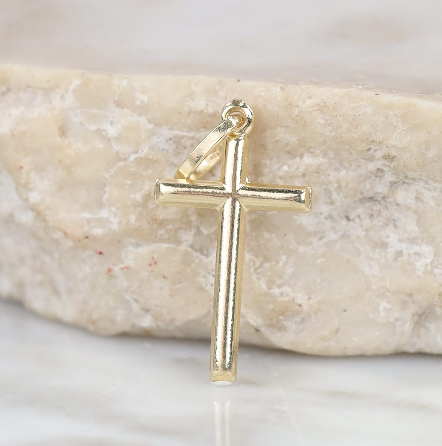 18K Yellow Gold Cross Pendant MP15-1