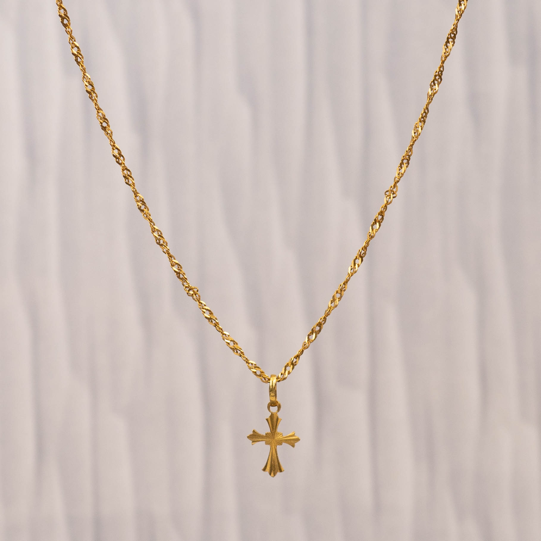 Cross Necklace 22k Yellow Gold N243