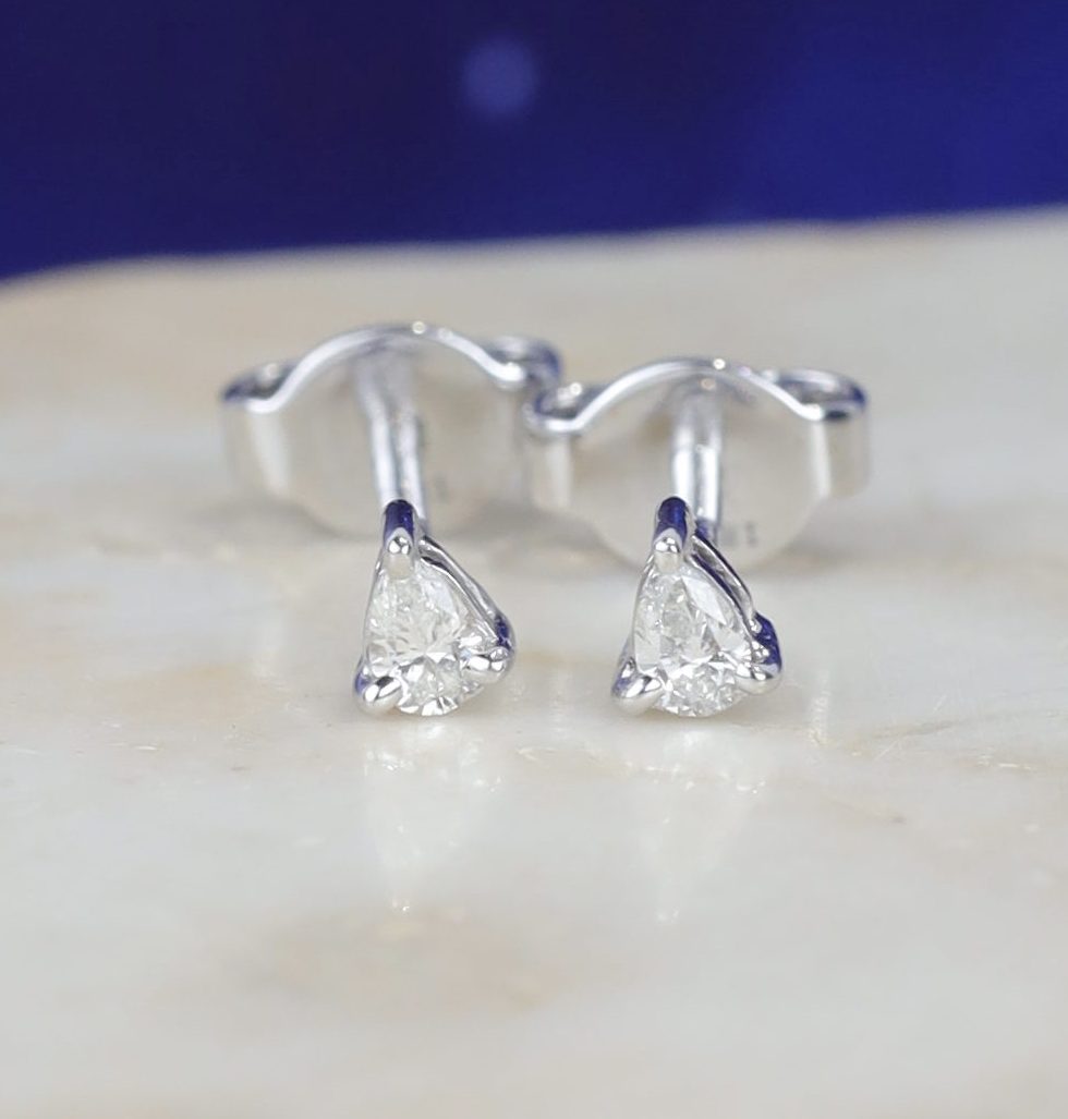 .15 CTW Diamond Stud Earrings 18K White Gold E0132-WG