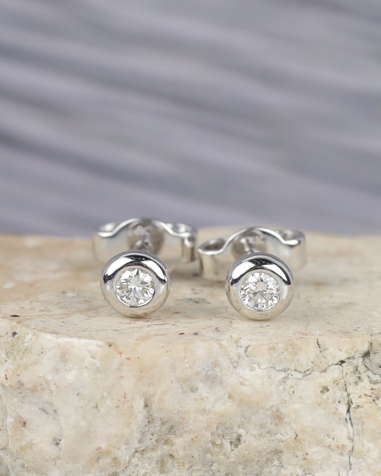 .14 CTW Diamond Stud Earrings 14K White Gold E0199-1 WG