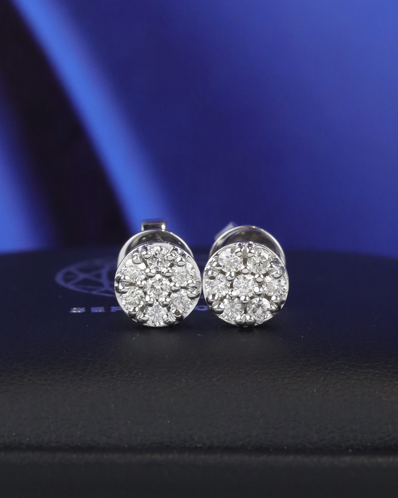 .56 CTW Diamond Stud Earrings 14K White Gold E0200-1 WG