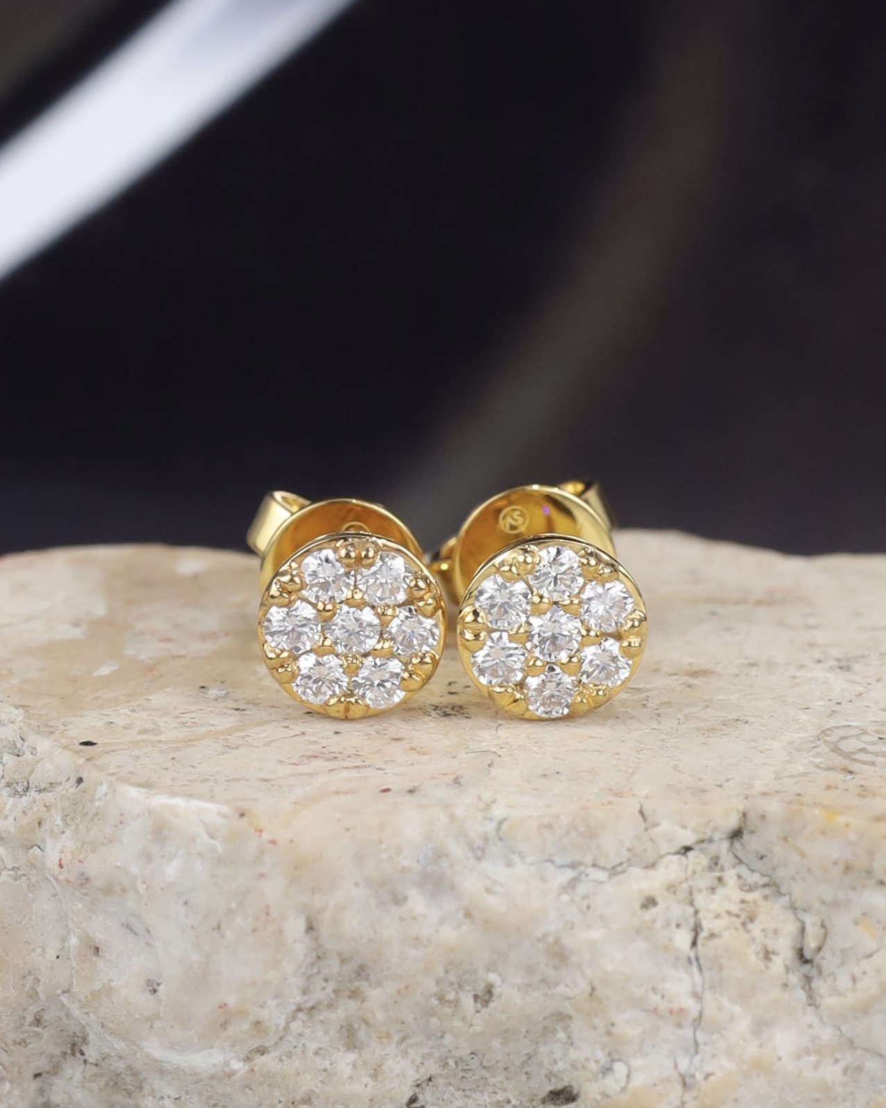 .56 CTW Diamond Stud Earrings 14K Yellow Gold E0200-1 YG