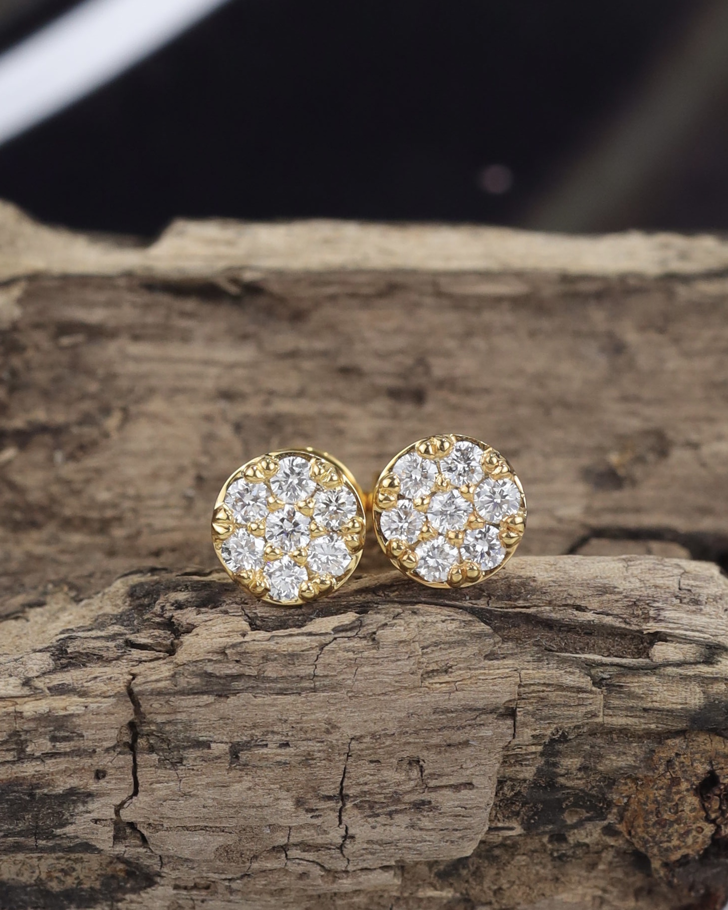 .56 CTW Diamond Stud Earrings 14K Yellow Gold E0200-2 YG