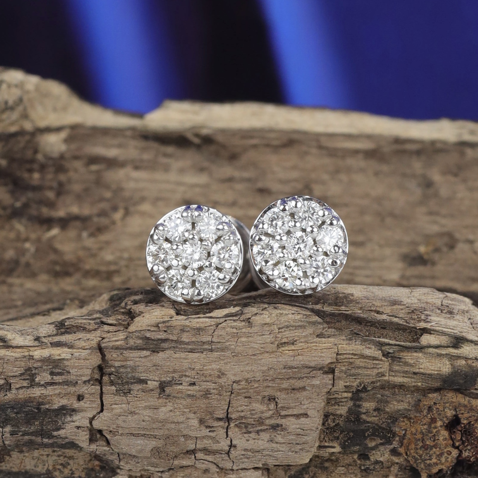 .56 CTW Diamond Stud Earrings 14K White Gold E0200-WG