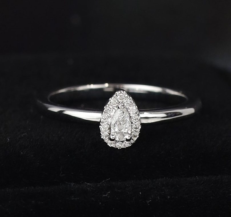 .112 CTW Diamond Engagement Ring 18K White Gold ER0414-1 WG