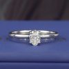 GIA .33 Carat Diamond Engagement Ring 18K White Gold ER0432-WG