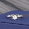 GIA .40 Carat Diamond Engagement Ring 18K White Gold ER0434-WG