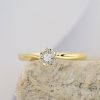 .037 Carat Diamond Engagement Ring 18K Yellow Gold ER617-4 YG