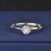 .047 Carat Diamond Engagement Ring 18K White Gold ER617-4 WG