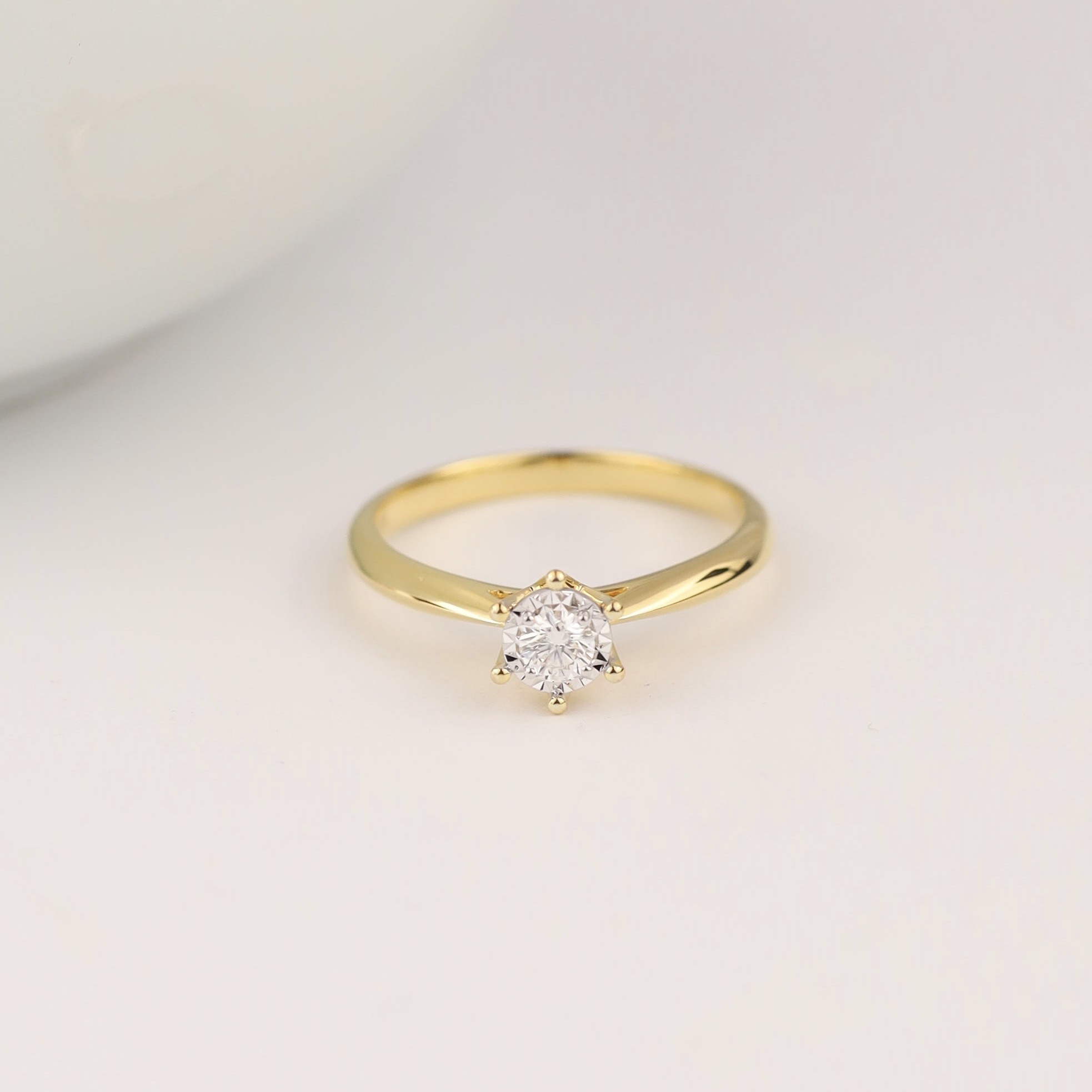 .103 Carat Diamond Engagement Ring 18K Yellow Gold ER721-2 YG