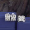 2.566 CTW Diamond Earrings & Ring 14K White Gold JS225-WG