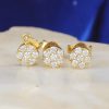 .735 CTW Diamond Pendant & Errings Set 14K Yellow Gold JS247-YG