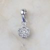 .245 CTW Diamond Pendant 14K White Gold JS247P-WG