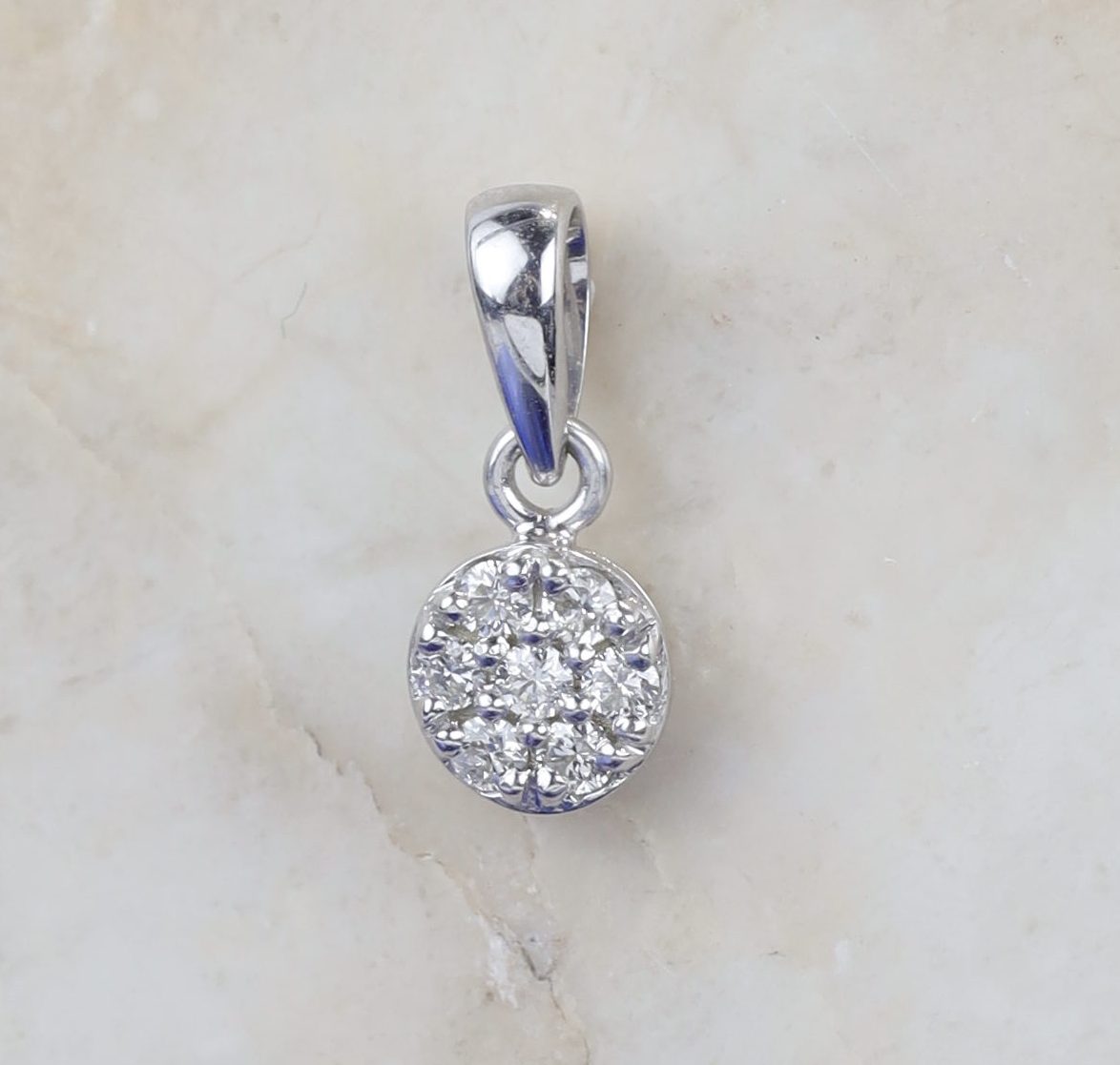 .245 CTW Diamond Pendant 14K White Gold JS247P-WG