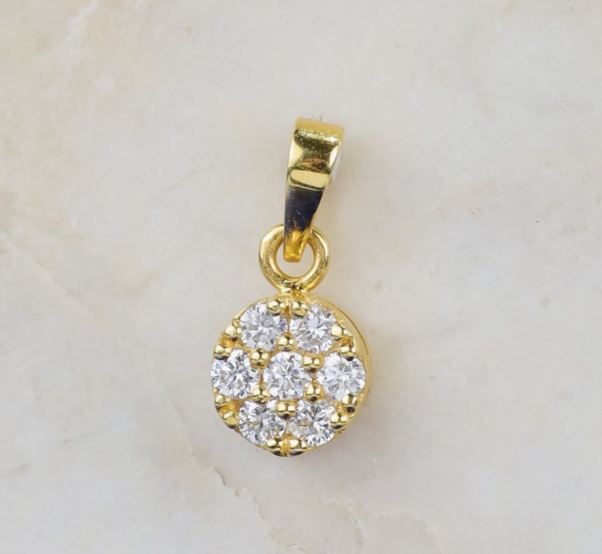 .245 CTW Diamond Pendant 14K Yellow Gold JS247P-YG