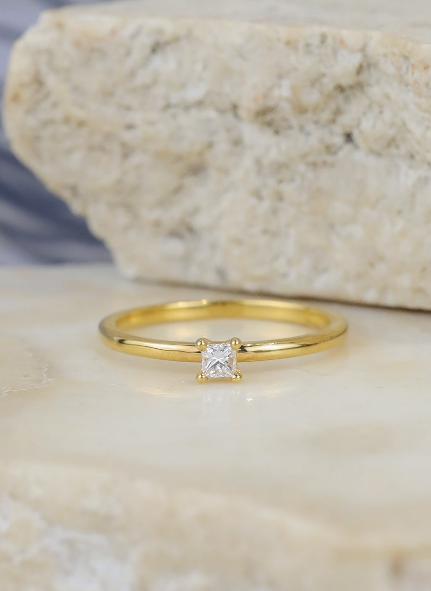 .08 Carat Diamond Engagement Ring 18K Yellow Gold ER0349-YG
