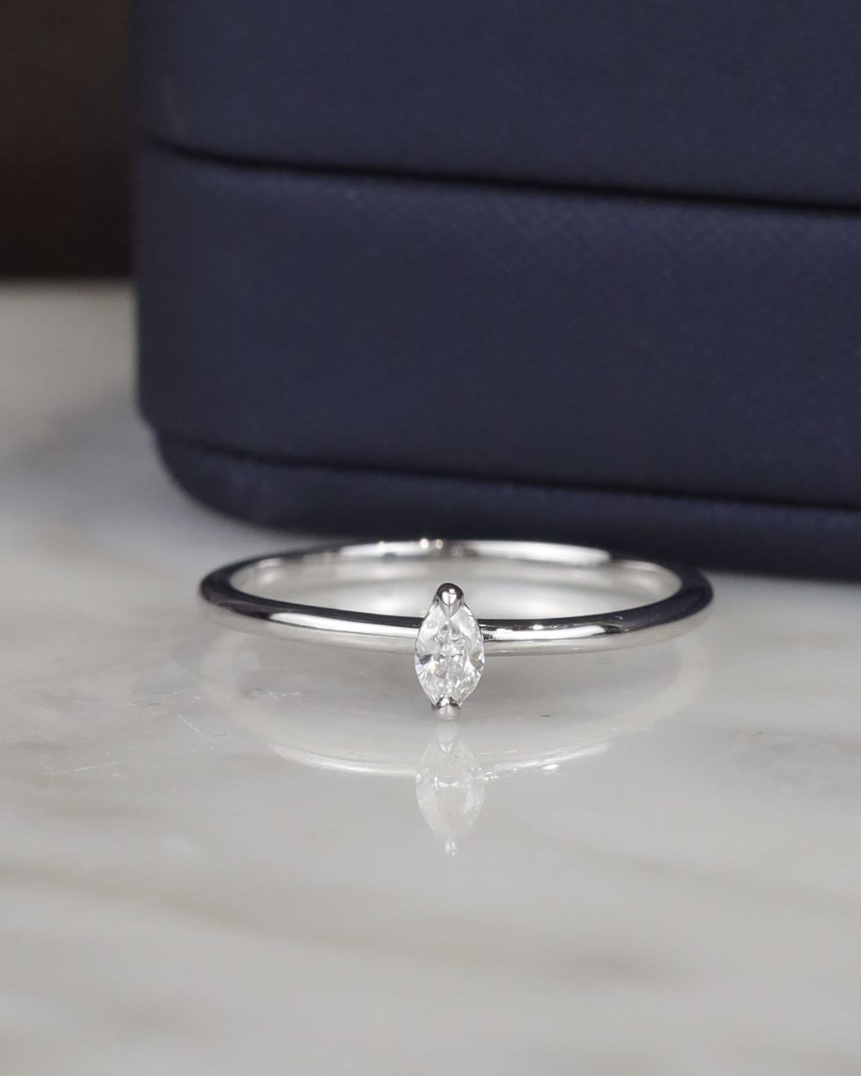 .07 Carat Diamond Engagement Ring 18K White Gold ER0435-WG