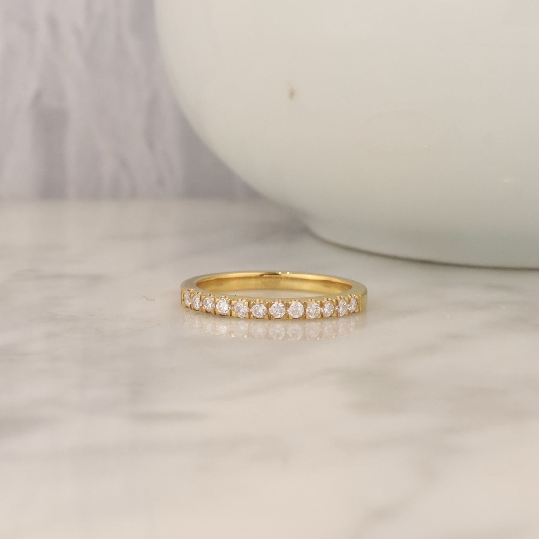 .24 CTW Diamond Half Eternity Ring 18K Yellow Gold HE421-3 YG