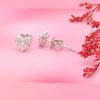 .28 CTW Diamond Illusion Earrings 14k White Gold JS91E