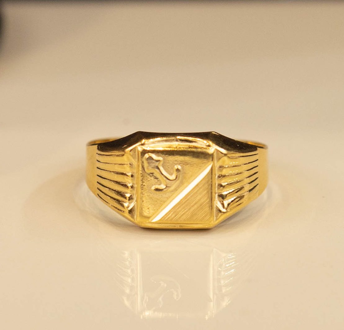 18K Yellow Gold Men’s Ring R242