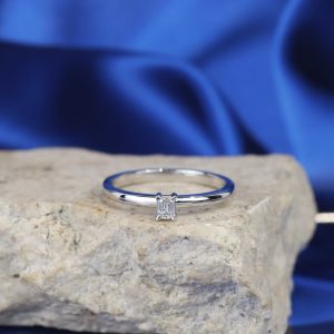 .11 CTW Diamond Engagement Ring 18K White Gold ER060-3 WG