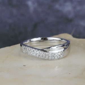 .30 CTW Diamond Wedding Ring 14K White Gold WR51