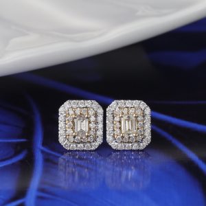 .78 CTW Diamond Stud Earrings 18K Twotone Gold E0228-WYG