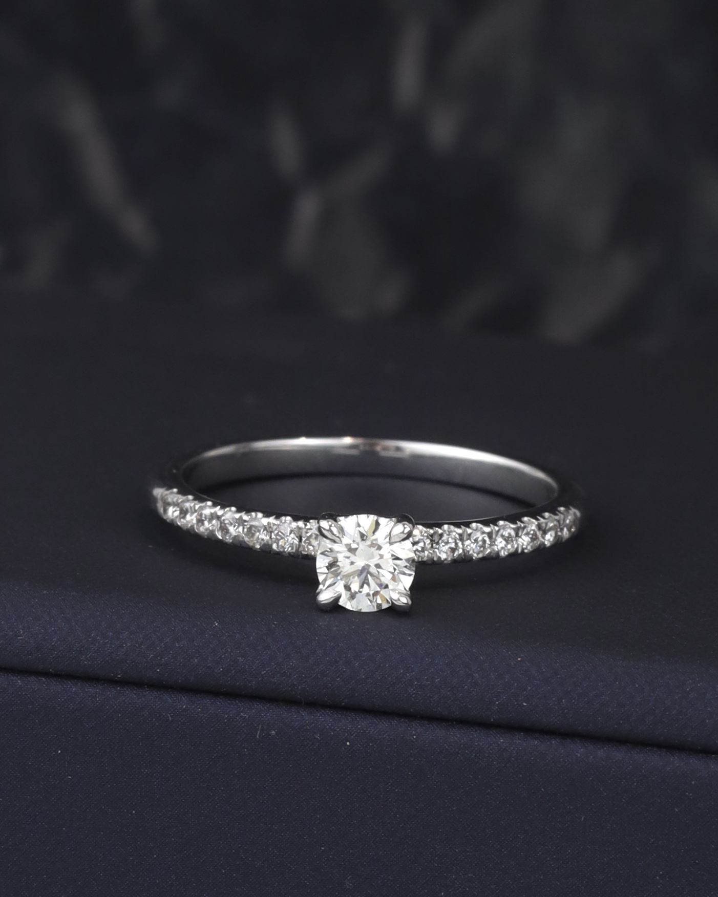 GIA .30 Carat Diamond Engagement Ring 18K White Gold ER0440-WG