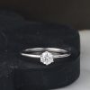 GIA .30 Carat Diamond Engagement Ring 18K White Gold ER0443-WG