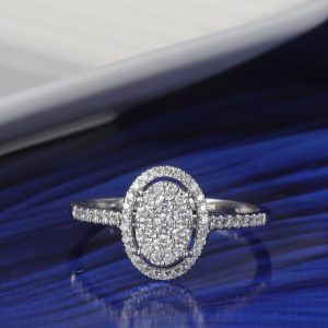 .41 CTW Diamond Engagement Ring 18K White Gold ER0447-WG