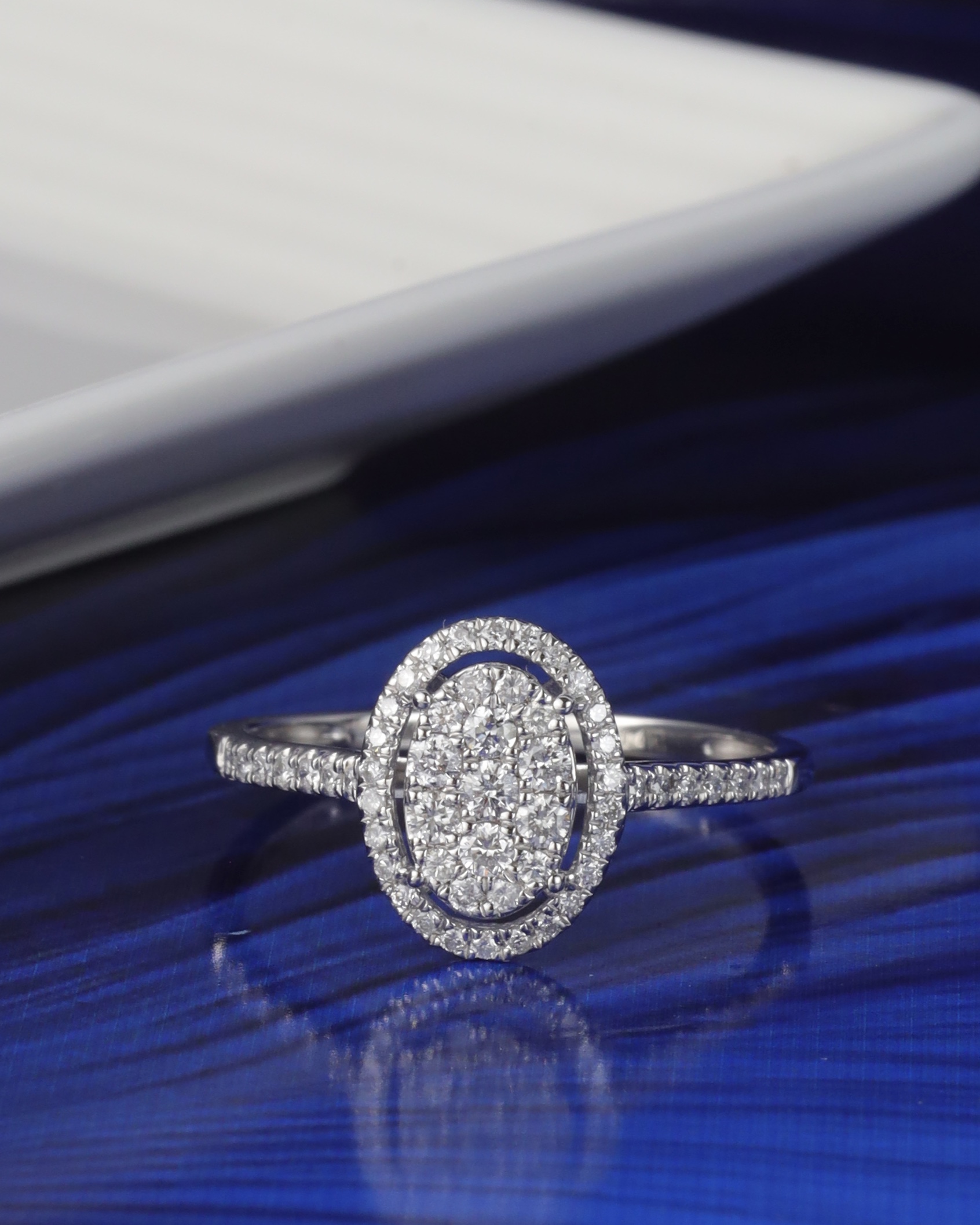 .41 CTW Diamond Engagement Ring 18K White Gold ER0447-WG