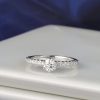 GIA .30 Carat Diamond Engagement Ring 18K White Gold ER0450-WG
