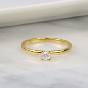 .18 Carat Diamond Engagement Ring 18K Yellow Gold ER0463-YG