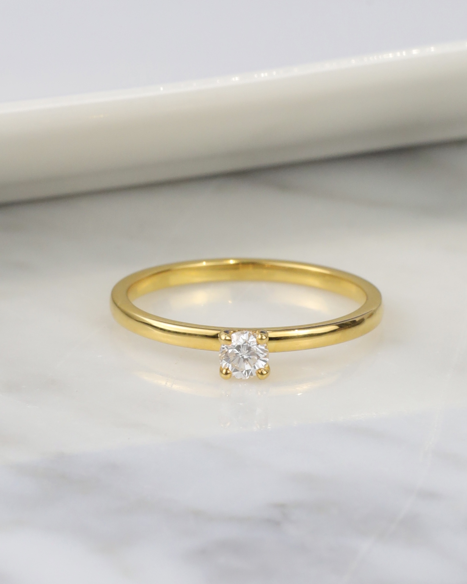 .18 Carat Diamond Engagement Ring 18K Yellow Gold ER0463-YG