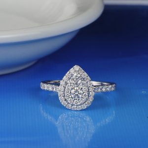 .59 CTW Diamond Engagement Ring 18K White Gold ER0480-WG