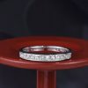 .47 CTW Diamond Half Eternity Ring 18K White Gold HE454-WG
